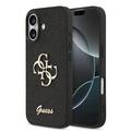 iPhone 17 Guess Fixed Glitter 4G Metal Logo Case - Black