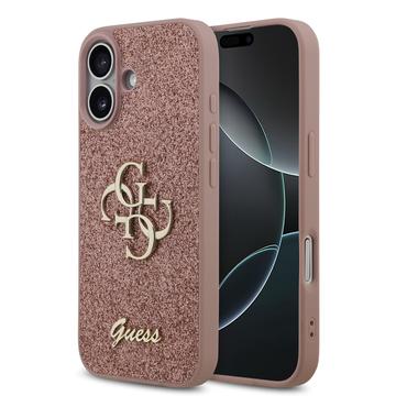 iPhone 17 Guess Fixed Glitter 4G Metal Logo Case - Pink
