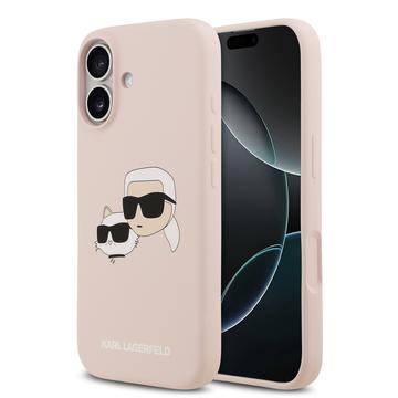 iPhone 17 Karl Lagerfeld Double Heads Liquid Silicone MagSafe Case - Pink