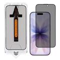 iPhone 17 Privacy Tempered Glass Screen Protector with Installation Tool - 9H - Black Edge