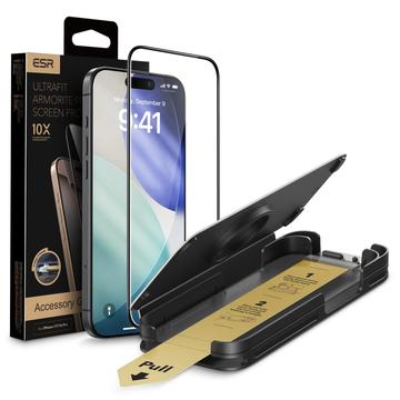 iPhone 17 Pro ESR UltraFit Armorite Pro Tempered Glass Screen Protector - 9H, 0.3mm - Black Edge