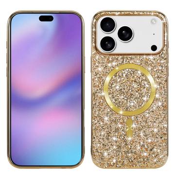 iPhone 17 Pro Electroplated Glitter Case - MagSafe Compatible - Gold