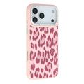 iPhone 17 Pro Jaucase Leopard Print Magnetic Hybrid Case - Pink