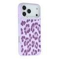 iPhone 17 Pro Jaucase Leopard Print Magnetic Hybrid Case - Purple