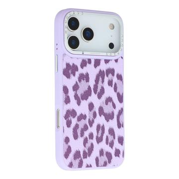 iPhone 17 Pro Jaucase Leopard Print Magnetic Hybrid Case - Purple