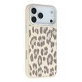 iPhone 17 Pro Jaucase Leopard Print Magnetic Hybrid Case - White