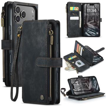 iPhone 17 Pro Max Caseme C30 Multifunctional Wallet Case - Black