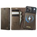 iPhone 17 Pro Max Caseme C49 2-in-1 Detachable Wallet Case - MagSafe Compatible, RFID - Coffee