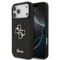 iPhone 17 Pro Max Guess Fixed Glitter 4G Metal Logo Case - Black