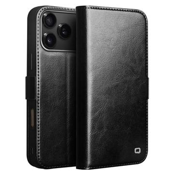 iPhone 17 Pro Max Qialino Classic Wallet Leather Case - Black