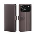 iPhone 17 Pro Max Wallet Leather Case with Kickstand - Brown