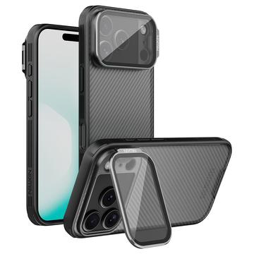 iPhone 17 Pro Nillkin CamShield Prop Hybridní Pouzdro - Průsvitná černá