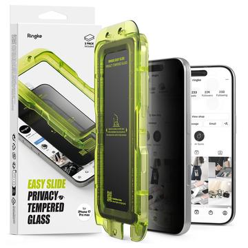 iPhone 17 Pro Ringke Easy Slide Privacy Tempered Glass Screen Protector - 2 Pcs.