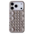 iPhone 17 Pro Silicone Case with Suction Cup - Titanium Grey