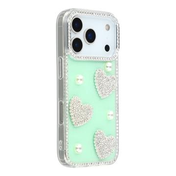 iPhone 17 Pro Sparkling Love and Pearl Hybrid Case