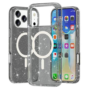 Stylové hybridní pouzdro řady Glitter pro iPhone 17 Pro - Kompatibilní s MagSafe