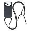 iPhone 17 Pro TPU Case with Lanyard - Black