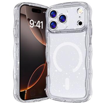 iPhone 17 Pro Wave-Edge Laser Glitter MagSafe Case - Clear