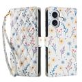 iPhone 17 Rhombic Floral Wallet Case