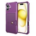 iPhone 17 TPU Case with Card Holder - Purple