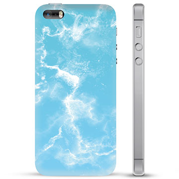 Pouzdro TPU iPhone 5/5S/SE - Modrý mramor