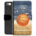 Prémiové peněženkové pouzdro iPhone 5/5S/SE - Basketball