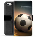 Prémiové peněženkové pouzdro iPhone 5/5S/SE - Fotbal