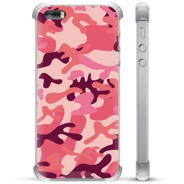 Hybridní pouzdro iPhone 5/5S/SE - Růžová kamufláž