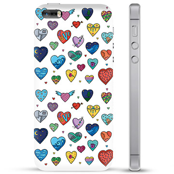 Pouzdro TPU iPhone 5/5S/SE - Hearts