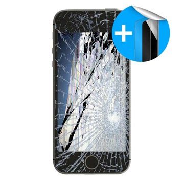 Oprava obrazovky iPhone 5s LCD s chráničem obrazovky - černá