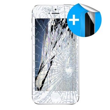 Oprava obrazovky iPhone 5s LCD s chráničem obrazovky - bílá