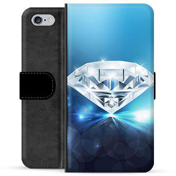 Prémiové peněženkové pouzdro iPhone 6 / 6S - Diamant