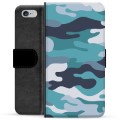 Prémiové peněženkové pouzdro iPhone 6 / 6S - Blue Camouflage