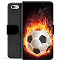 Prémiové peněženkové pouzdro iPhone 6 / 6S - Fotbalový plamen