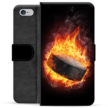 Prémiové peněženkové pouzdro iPhone 6 Plus / 6S Plus - Lední hokej