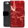 Prémiové peněženkové pouzdro iPhone 6 Plus / 6S Plus - Červený mramor