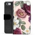 Prémiové peněženkové pouzdro iPhone 6 / 6S - Romantické květiny