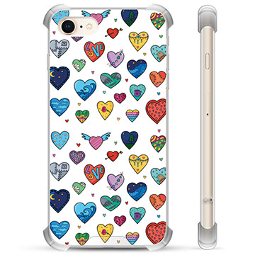 Hybridní pouzdro iPhone 7/8/SE (2020)/SE (2022) - Hearts