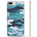 Pouzdro TPU iPhone 7 Plus / iPhone 8 Plus - Blue Camouflage