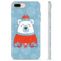 Pouzdro TPU iPhone 7 Plus / iPhone 8 Plus - Vánoční medvěd