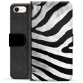 Prémiové peněženkové pouzdro iPhone 7/8/SE (2020)/SE (2022) - Zebra