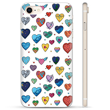 Pouzdro TPU iPhone 7/8/SE (2020)/SE (2022) - Hearts