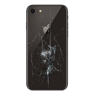 Oprava zadního krytu iPhone 8 - pouze sklo - černá