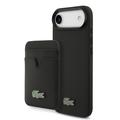 iPhone Air Lacoste Iconic Petit Pique MagSafe Case & Magnetic Card Holder - Black