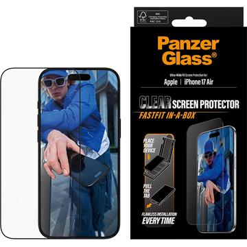 iPhone Air PanzerGlass Ultra-Wide Fit w. FastFit In-A-Box Screen Protector - 9H - Black Edge