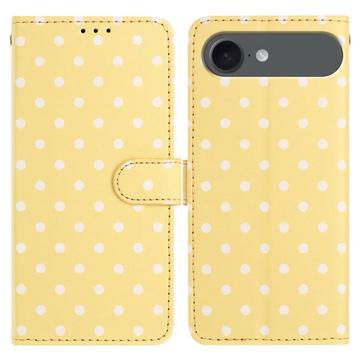 iPhone Air Polka Dot Pattern Wallet Case - Yellow