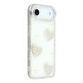iPhone Air Sparkling Love and Pearl Hybrid Case - White