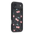 iPhone Air Stylish Shockproof TPU Case with Raised Edges - Black / Cherries