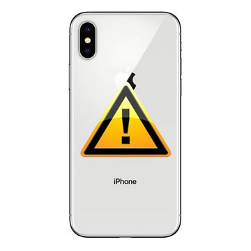 Oprava krytu baterie iPhone X - vč. Rám - stříbro