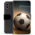 Prémiové peněženkové pouzdro iPhone X / iPhone XS - Fotbal